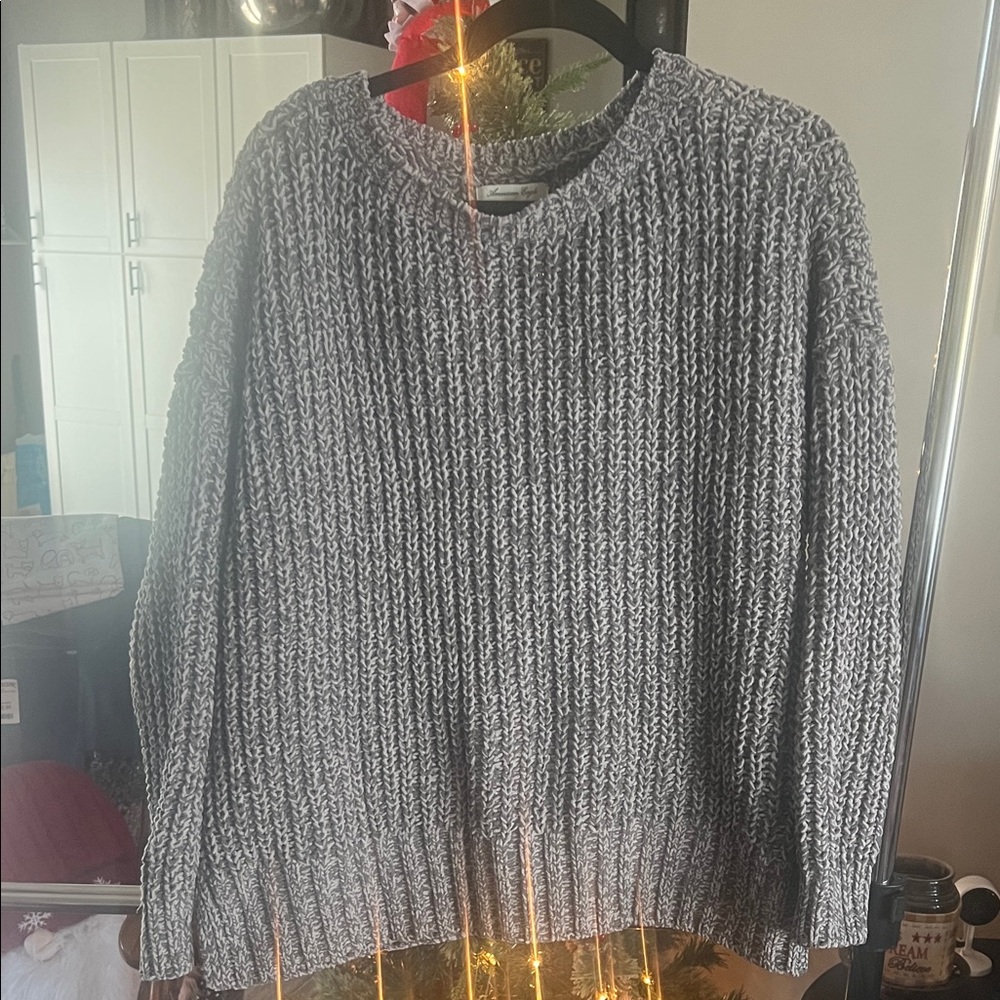 American Eagle Outfitters Charcoal Crewneck Sweater